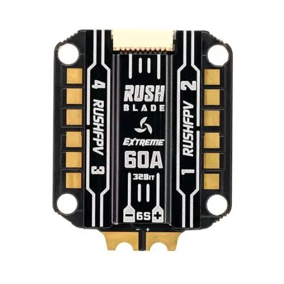 Wholesale RUSHFPV RUSH BLADE V2 F722 Analog / Digital Flight Controller Extreme 60A 128K BLHELI32 4in1 ESC Stack Stack
